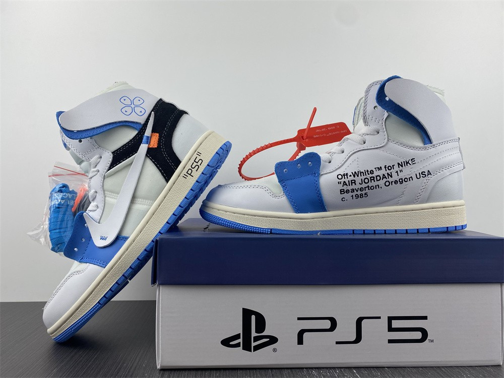 of x air jordan 1 blue whiite aq0818-168
