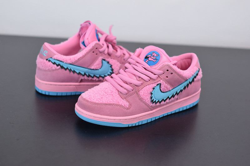 grateful dead x nike sb dunk low “pink bear” cj5378-600