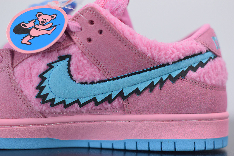 grateful dead x nike sb dunk low “pink bear” cj5378-600