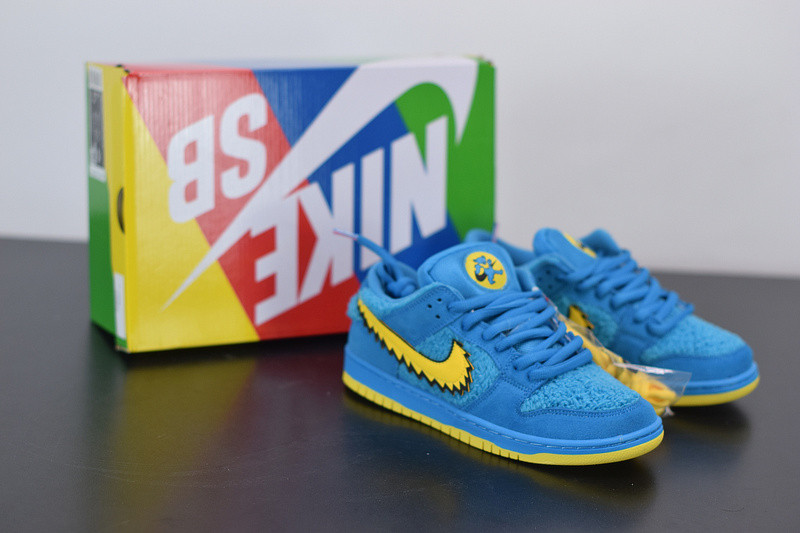 grateful dead x nike sb dunk low “blue bear” cj5378-400
