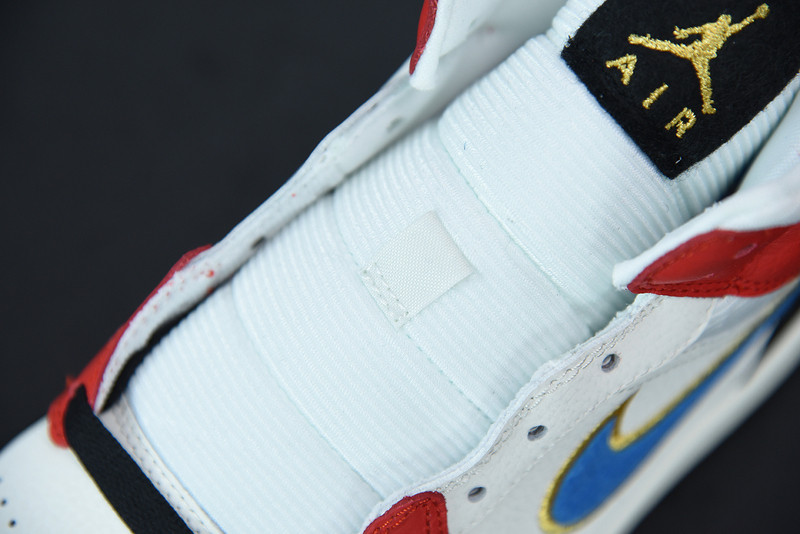 air jordan 1 mid sail red black blue dc1426-100