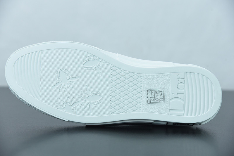 dio* b23 oblique high-top white sneaker