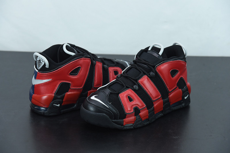 nike air more uptempo gs black red blue dm0017-001