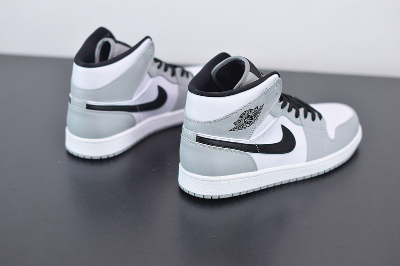 air jordan 1 mid "light smoke grey" 554724-092