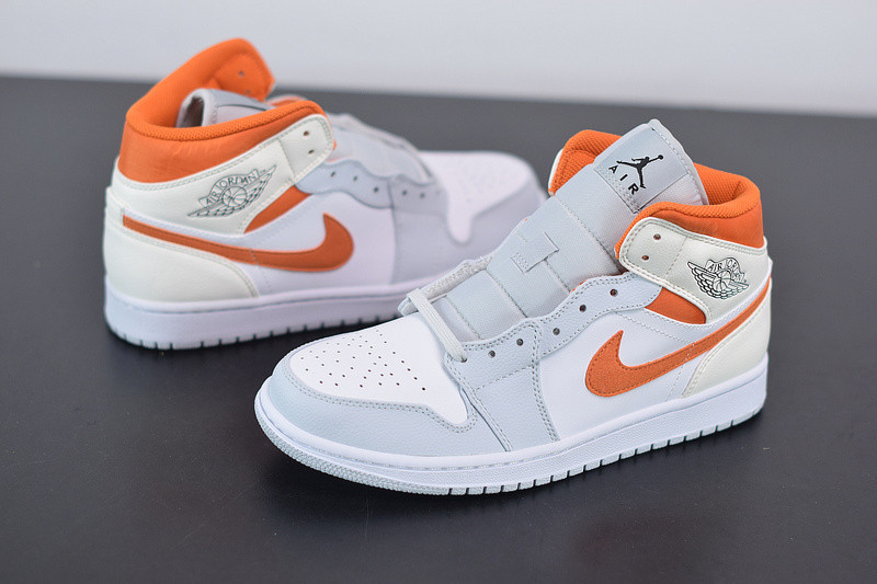 air jordan 1 mid starfish pure platinum cw7591-100