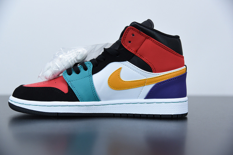 air jordan 1 mid "multi-color" 554724-125