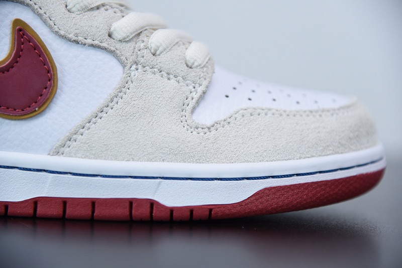 nike sb dunk high sail bright crimson cv9499-100