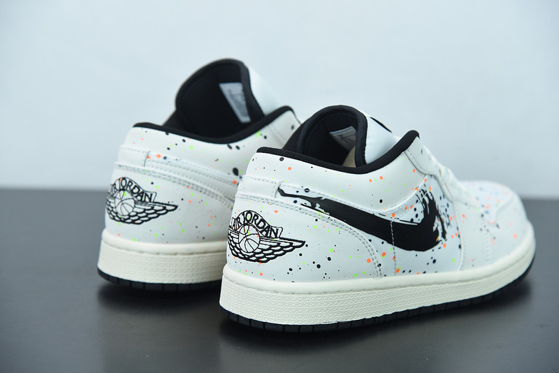 air jordan 1 low paint splatter brushstroke swh dm3528-100