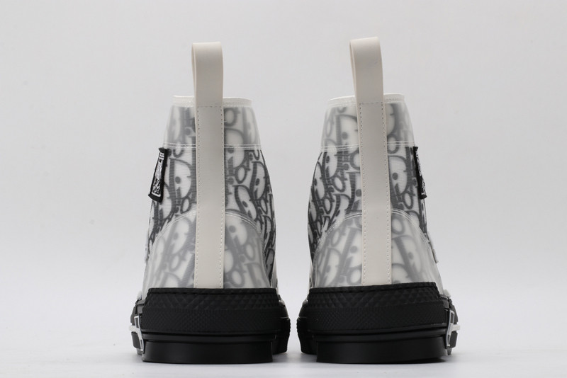 dio* b23 oblique high-top white sneaker