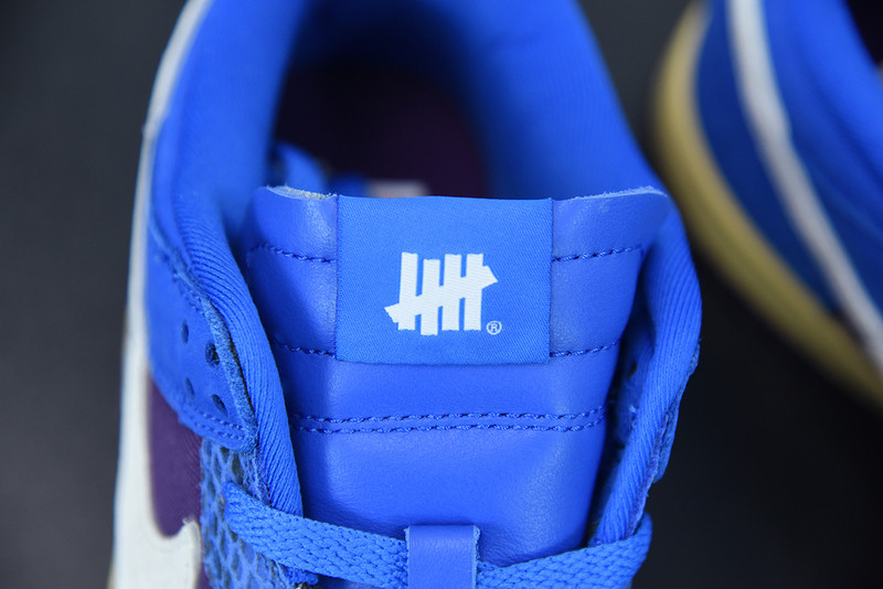 undefeated x nike dunk low ‘royal/purple’ dh6508-400