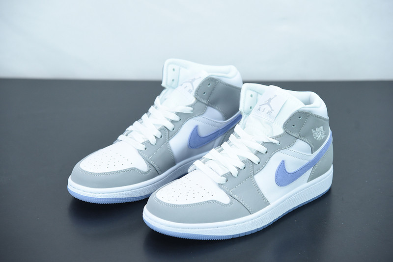 air jordan 1 mid grey blue bq6472-105
