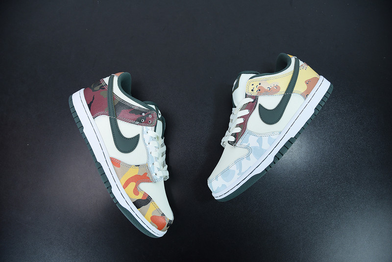 nike sb dunk low “multi camo” dh0957-100