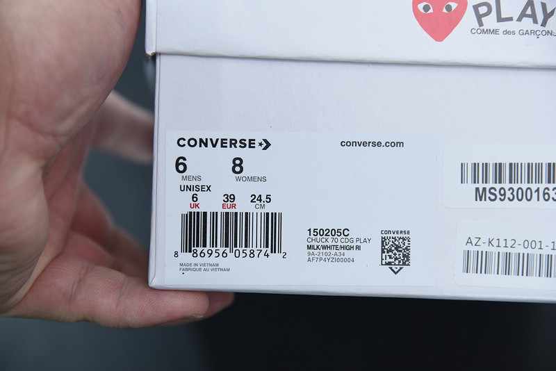 cdg play x converse