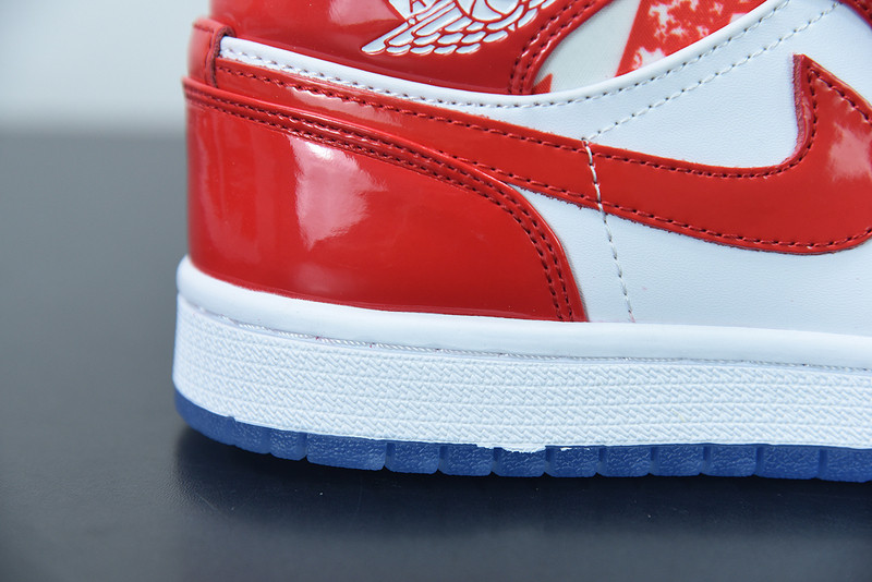 air jordan 1 mid red patent dc7294-600