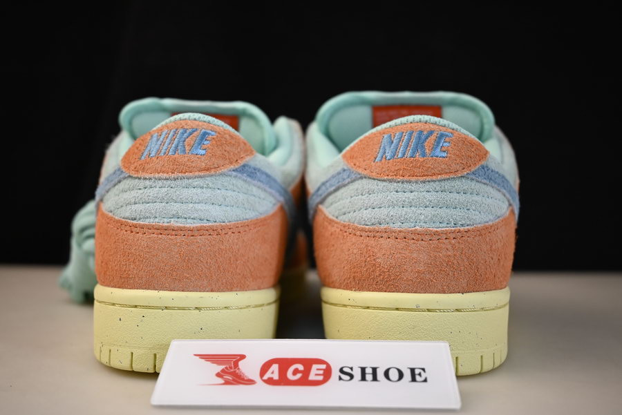 nike sb dunk low orange noise aqua dv5429-800
