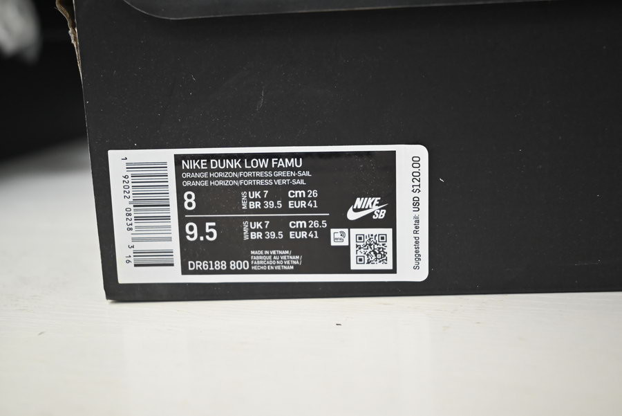 nike sb dunk low "famu" dr6188-800