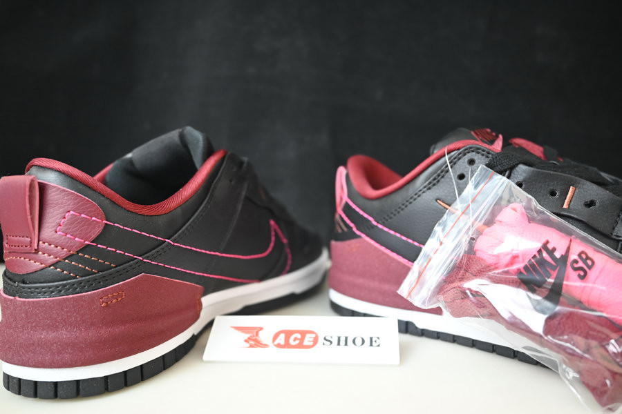 nike dunk low disrupt 2 black dark beetroot dv4024-003