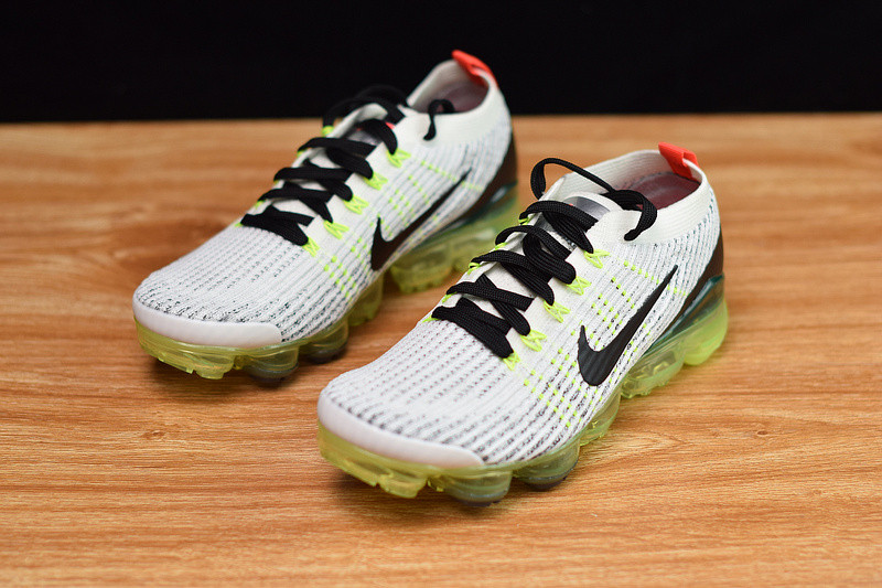 nike air vapormax flyknit 3 white black volt bright crimson aj6900-100