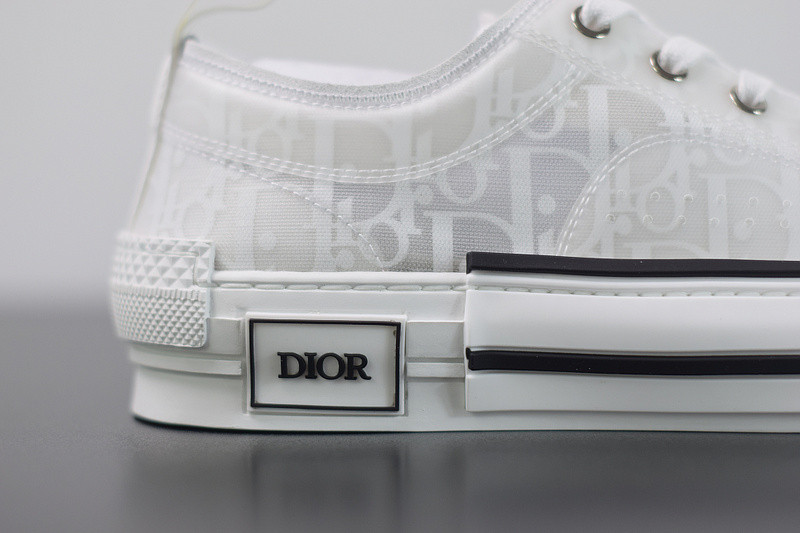 dio* b23 oblique low-top white sneaker