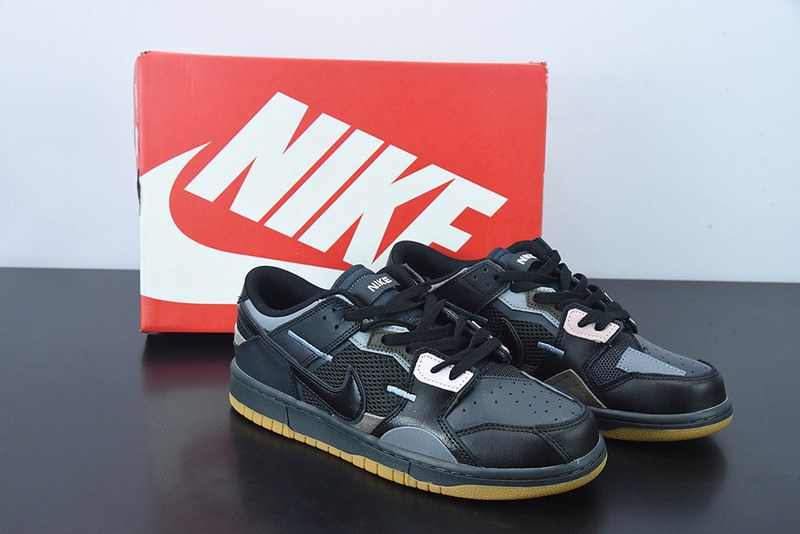 nike dunk low scrap black gum db0500-001