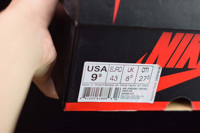 air jordan 1 retro high og “neutral grey” 555088-018