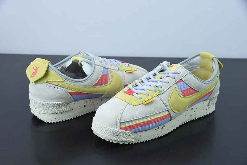 union x nike cortez yellow purple red dr1413-100