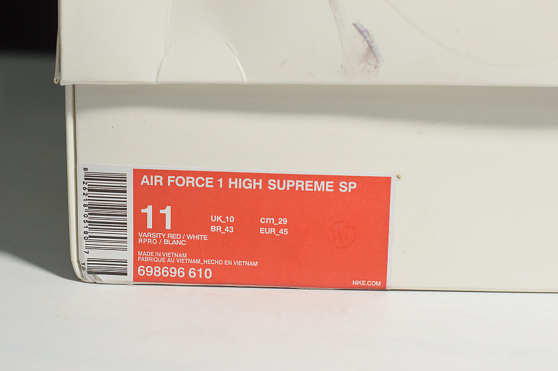 nike air force 1 high S*p*e sp "S*p*e" red 698696-610