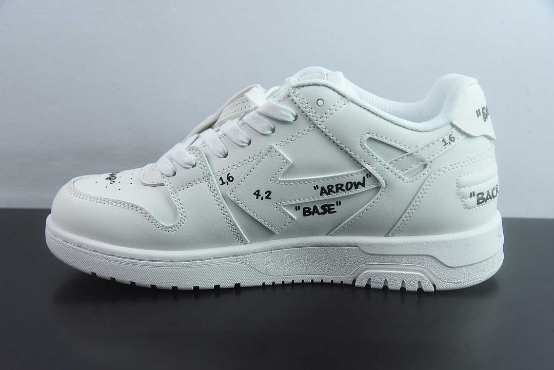 OF™ C/O VIRGIL ABLOH OUT OF OFFICE LOW-TOP LEATHER SNEAKERS ‘OOO“