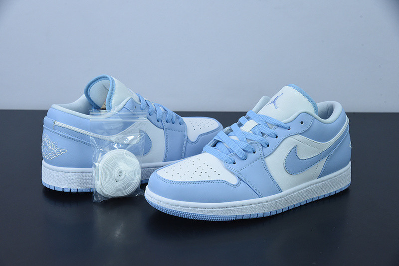 air jordan 1 low white ice blue (women