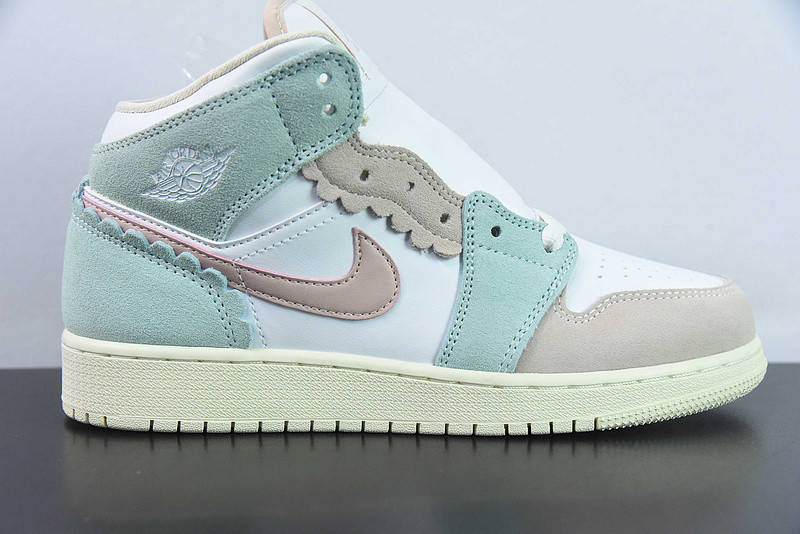air jordan 1 mid gs pink aqua dz5361-100