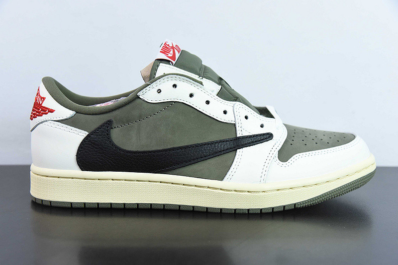 travis scott x air jordan 1 low og “medium olive” dm7866-200