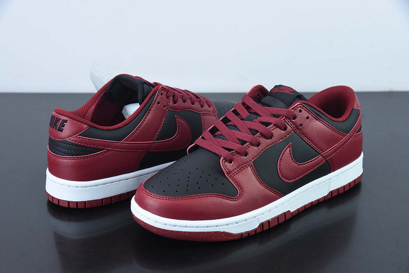 nike dunk low next nature appears in wine red and black dn1431-002