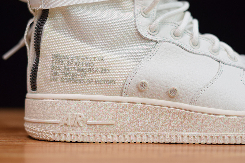 nike air force 1 mid "triple ivory" aa6655-100