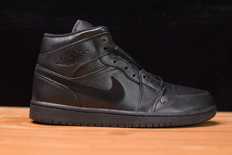 air jordan 1 mid “deep black” 554725-090