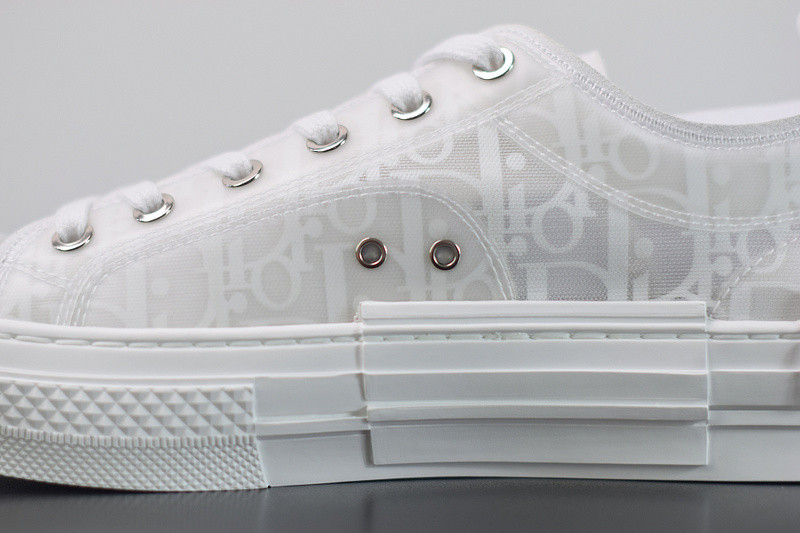 dio* b23 oblique low-top white sneaker