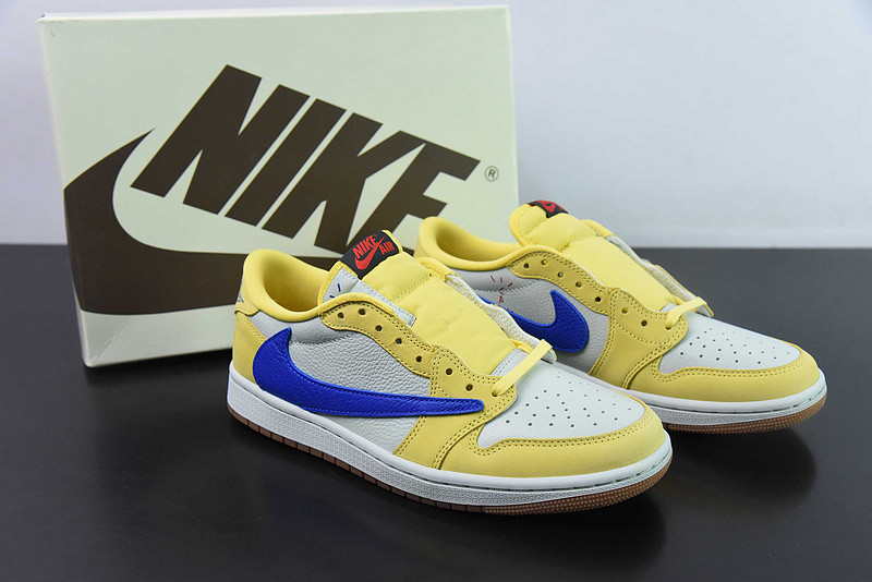 travis scott x air jordan 1 low og “canary” dz4137-700