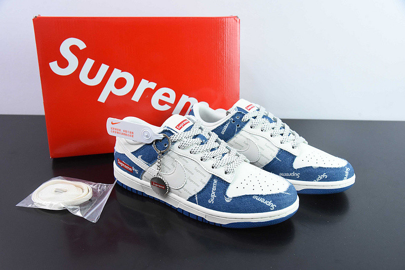 nike sb dunk low S*p*e denim blue off white red fc1688-194