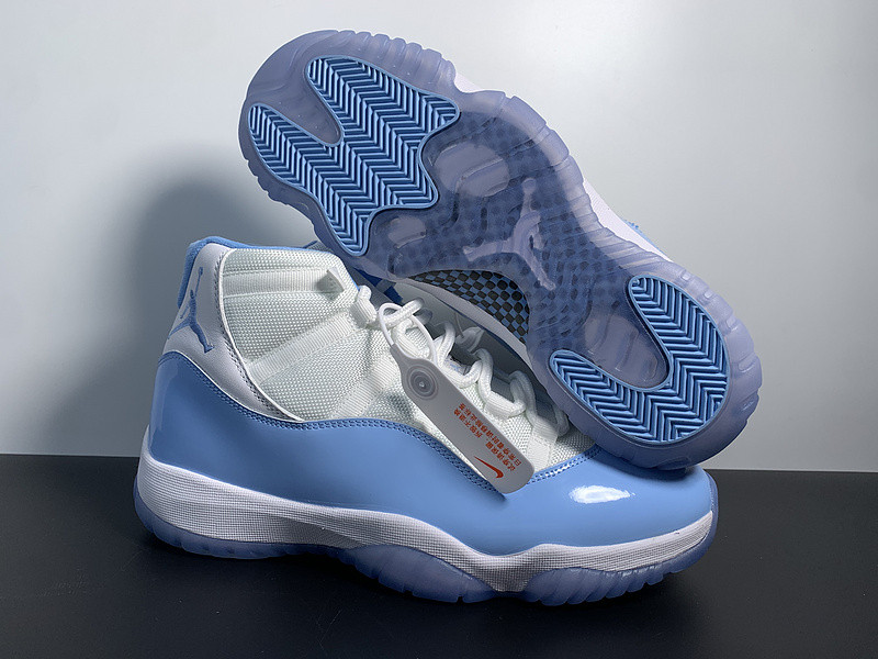 air jordan 11 “unc” white/university blue ct8012-141