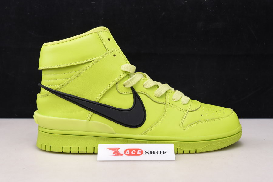 ambush x nike dunk high ''flash lime'' cu7544-300