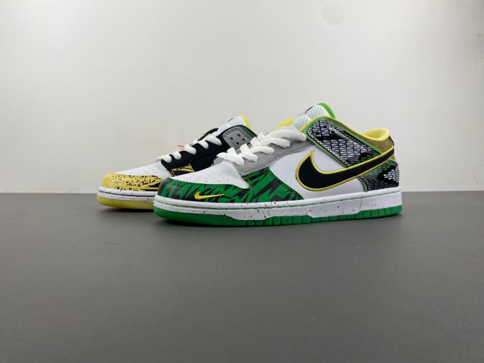 Nike Dunk Low ''What the Duck - University of Oregon Away'' PE HV1454-100