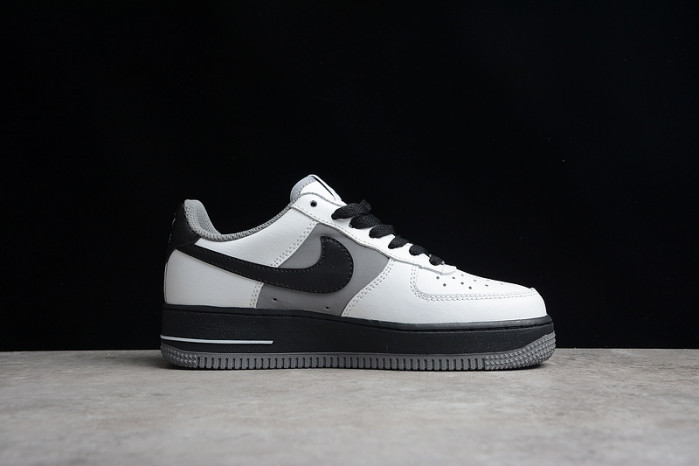 Nike Air Force 1 Low White Dark Grey Black Shoes 553689-609