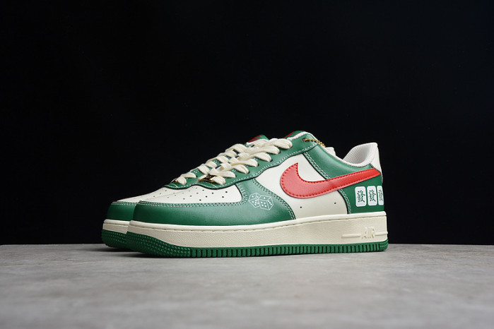 Nike Air Force 1 07 Low Sparrow White Green Solar Red CW2288-666