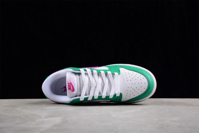 Nike Dunk Low White Stadium Green Fuchsia (Women