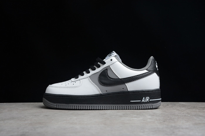 Nike Air Force 1 Low White Dark Grey Black Shoes 553689-609