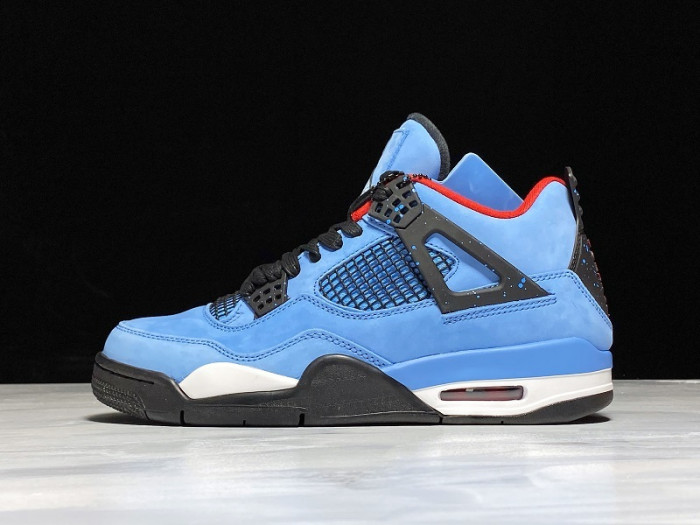 Travis Scott x Air Jordan 4 “Houston Oilers” University Blue 308497-406