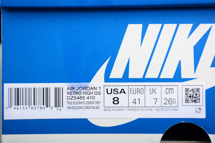 AIR JORDAN 1 HIGH OG “TRUE BLUE” DZ5485-410