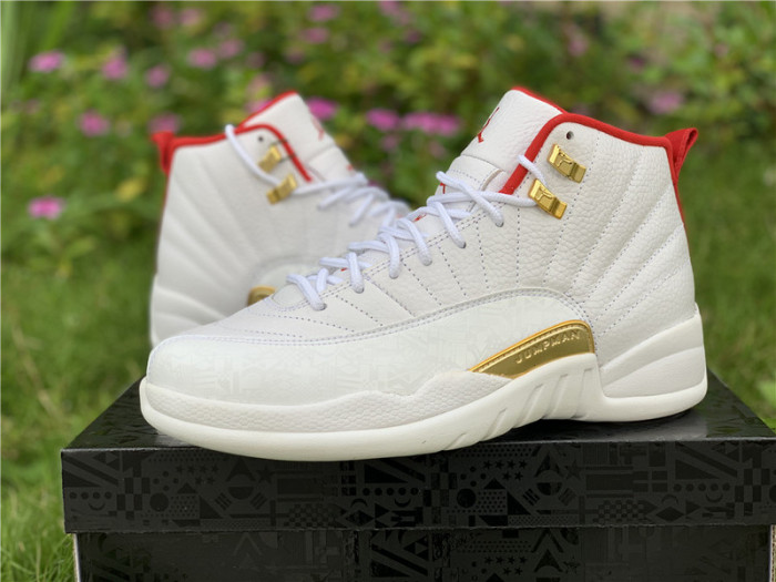 Air Jordan 12 FIBA White University Red 130690-107