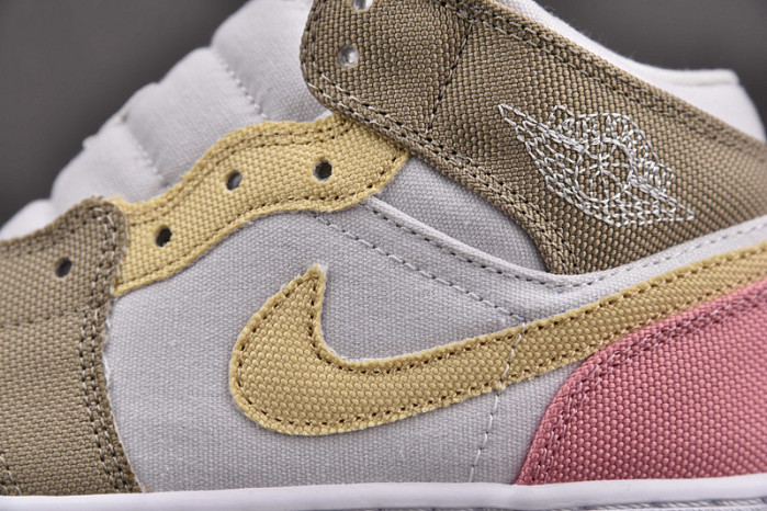 Jordan 1 Mid SE Pastel Vivid Green Grind (GS) DJ0338-100