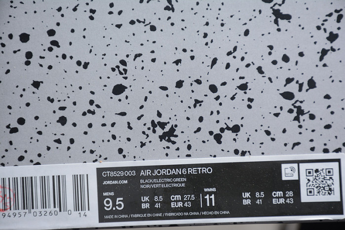 Air Jordan 6 “Electric Green” CT8529-003