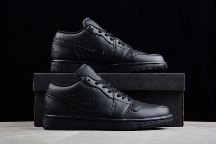 AIR JORDAN 1 LOW TRIPLE BLACK (2022) 553558-093